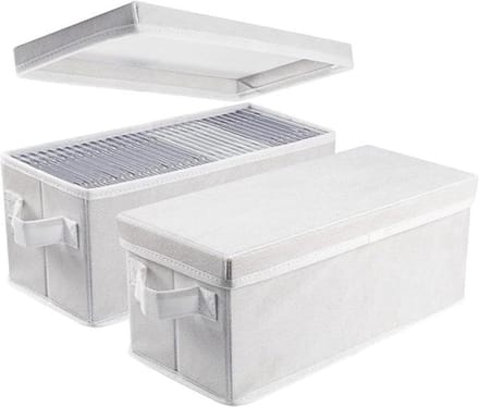 TIM® Cd Opbergdoos - Cd Opbergsysteem - Cd Koffer - Wit - 34cm x 15cm x 14cm