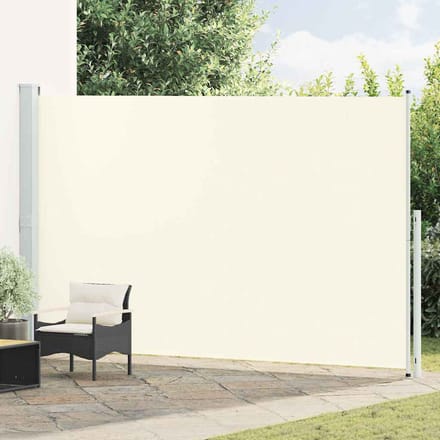 vidaXL Tuinscherm uittrekbaar 220x514 cm crème