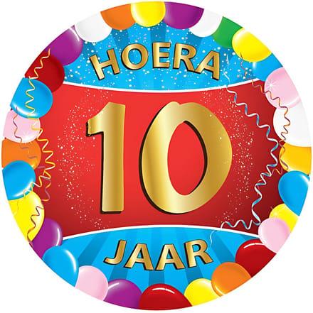 Bierviltjes 10 jaar - 25x stuks - multicolor - verjaardag/feest - feestartikelen