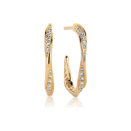 SIF JAKOBS JEWELLERY CETARA PICCOLO EARRINGS SJ-E3010-CZ-YG