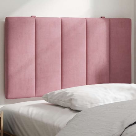 vidaXL - Hoofdbordkussen - "Hanko" - 80 - cm - fluweel - roze