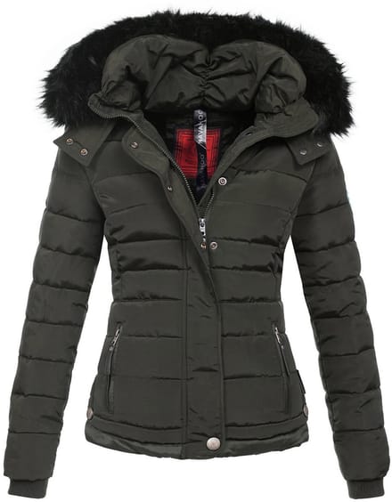Navahoo Dames Winterjas Chloe – Getailleerd Met Afneembare Capuchon & Elegant Bont