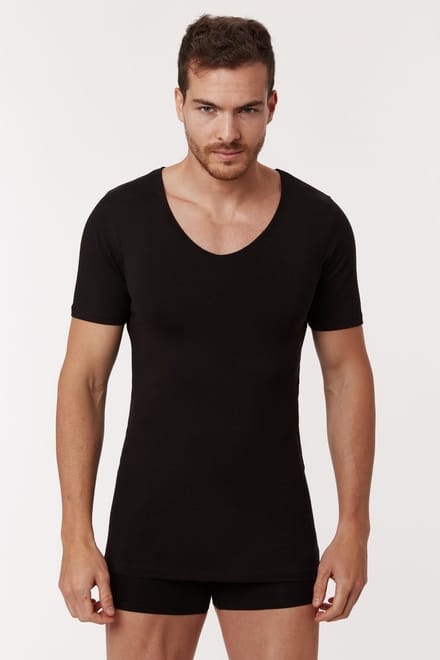 Woody T-shirt V-hals Single Pack Zwart S