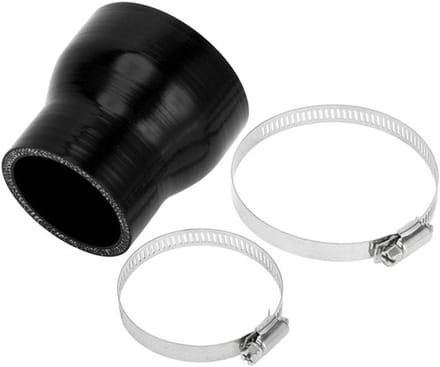 Allecto - Rechte Koppeling Silicone Slang - Koelslang 4-Laags - Zwart