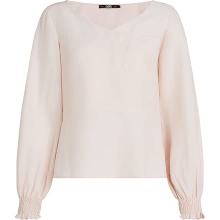 Karl Lagerfeld Linen Blouse Light Pink Größe: 40 | Longsleeves Outlet | Damen | Rosa