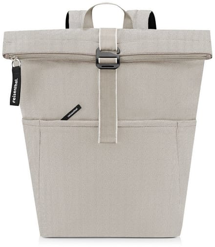 Reisenthel Rolltop Backpack Rugzak - 15,6 Inch laptop - 22L - Herringbone Zand