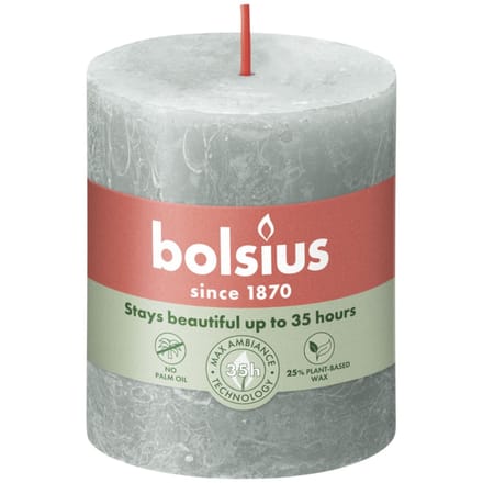 Bolsius - Rustiek stompkaars - 80/68 - 1 Stuk - Jade Green