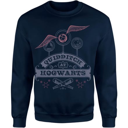 Harry Potter Quidditch At Hogwarts Sweatshirt - Navy - S