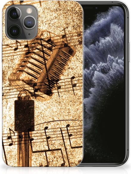 Apple iPhone 11 Pro Siliconen Hoesje met foto Bladmuziek