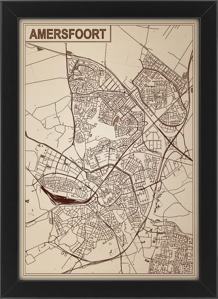 Decoratief Beeld - Houten Van Amersfoort - Hout - Bekroned - Bruin - 21 X 30 Cm