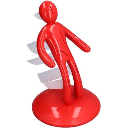 Rode Mensvormige Messenhouder Multifunctionele Nieuwigheid Messenhouder Grappige Keukenmessenhouder red