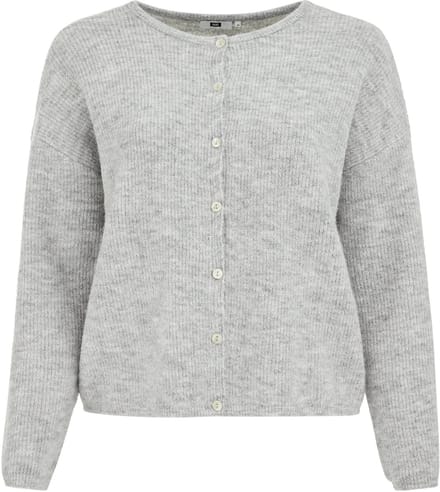 WE Fashion Dames gebreid vest met structuur - Curve