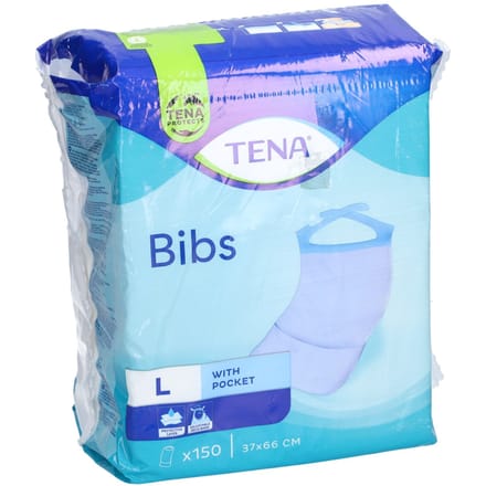 TENA BIB Large Wegwerpservet 37x66cm 150 Doekjes
