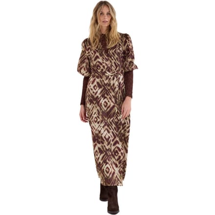Tramontana Dress print browns