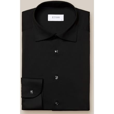 Eton Overhemd Four-Way Stretch Uni Zwart / male