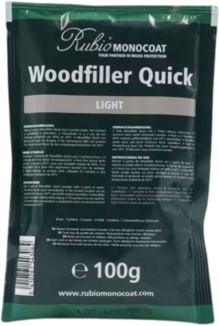 Rubio Monocoat - Woodfiller Quick - light - 100 g