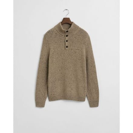 Gant Mocker Pullover Wool Blend Sand - Maat L - Heren - Pullovers