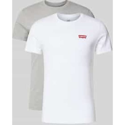 T-shirt met labelprint in set van 2