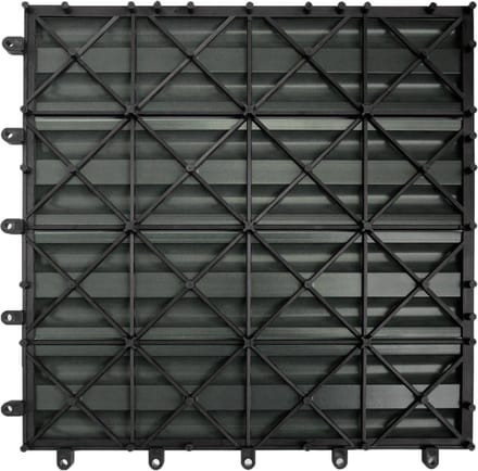 66 x wpc terrasplanken - grijs - 30x30cm - 6 m²