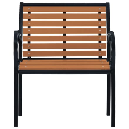 vidaXL - Tuinstoelen - 2 - st - staal - en - HKC - zwart - en - bruin