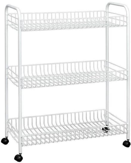Metaltex - Trolley Grande - 3 verdiepingen - 63x34x86 cm - Wit