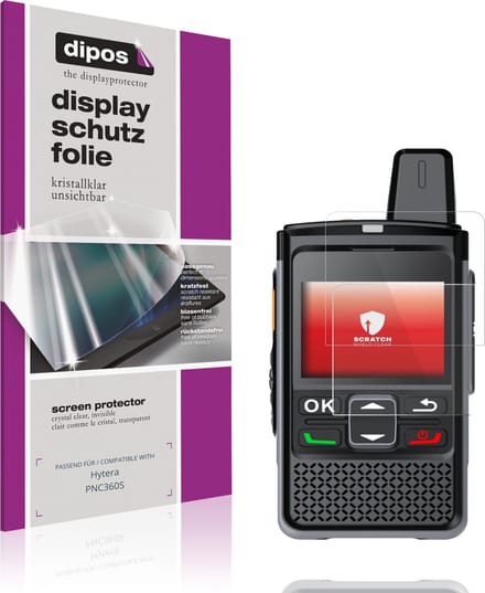 dipos – 4x Beschermfolie geschikt voor Hytera PNC360S | Krasbestendige & heldere Screenprotector Ultra-Thin