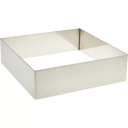 Vierkante roestvrijstalen gebaksring Lacor 14x14 cm