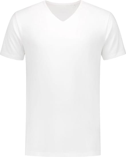 L&S T-shirt V-neck fine cotton elasthan