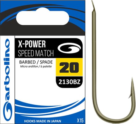 Garbolino X-Power Speed Match Barbed-Spade 2130BZ (15 pcs) - Maat : 18