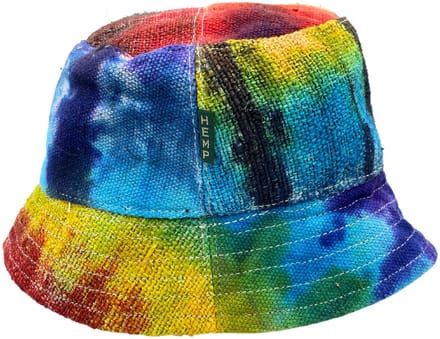 Ancient Wisdom - Hoed - Multikleur hennep en katoen one size met patchwork - boho - festival - casual - mode - stijl