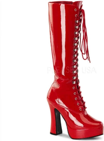 Pleaser - ELECTRA2020 Kniehoge laarzen - US 16 - 47 Shoes - Rood