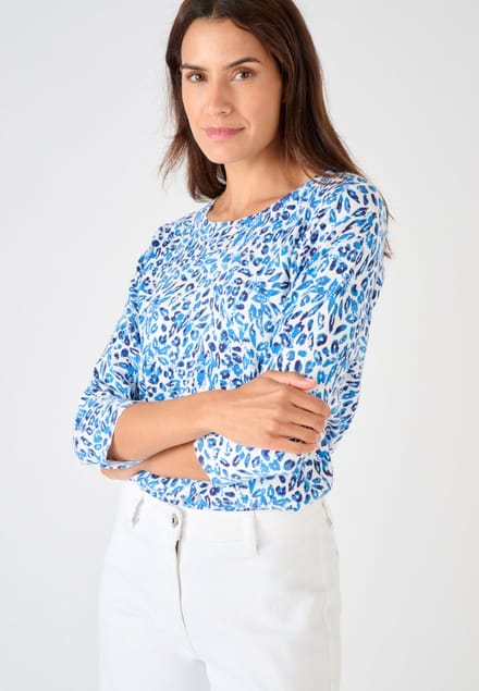 Damart - Trui fijn tricot - Dames - Blauw - S