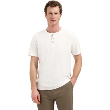 No Excess T-shirt granddad half button melang kit melange