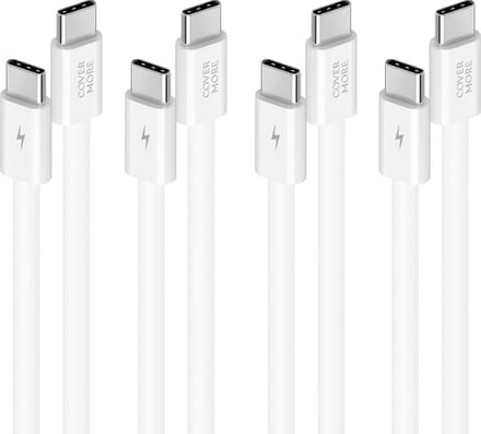 Usb C kabel - Snellader usb C - 4 stuks - 1 meter - Wit - Usbc kabel - Oplaadkabel