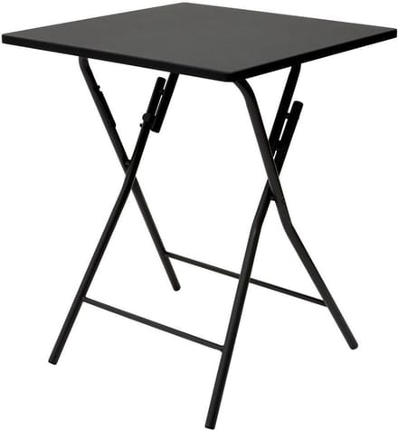 Klaptafel Zwart - Balkontafel - Kleine Ruimtes - Eenvoudig Opklapbaar - 60x60x76 cm