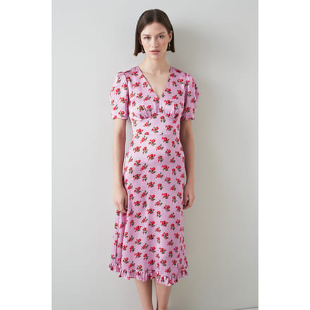 LK Bennett Elson Midi Dress Lavender Größe: 46 | Midikleider Outlet | Damen