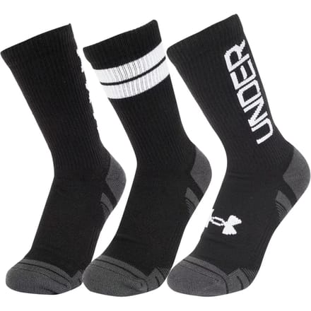 3 pairs of Under Armor Performance Tech Crew Sports Socks Unisex