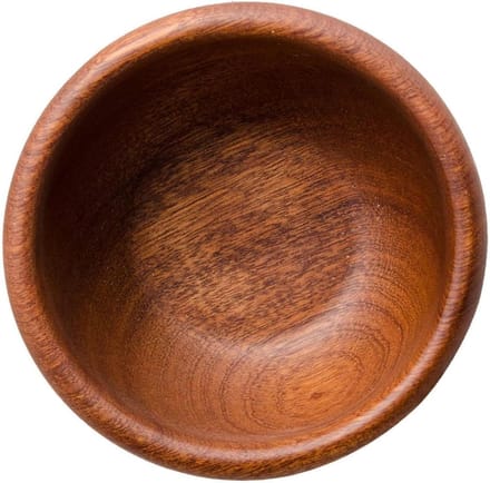 Scheermok Hout - Scheerzeepkom Kom - Nat Scheren - Gladde Houten Kom - 10.5 cm - Houtkleur