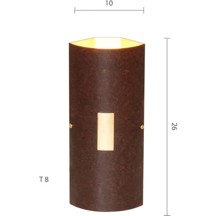 Menzel Solo wandlamp hoek bruin-zwart/goud