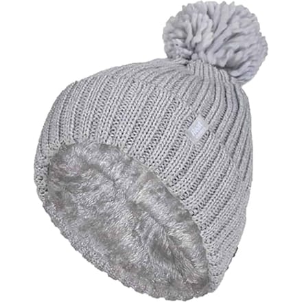 Heat Holders - Thermische Pom Pom Bobble-hoed voor dames - Lichtgrijs