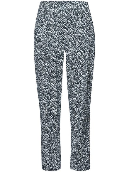 Enkellange bandplooibroek Karla Van Green Cotton blauw