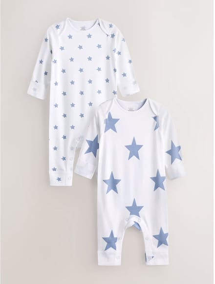 Next - Jongens - Verpakking van 2 huidvriendelijke Baby-pyjama's - Wit