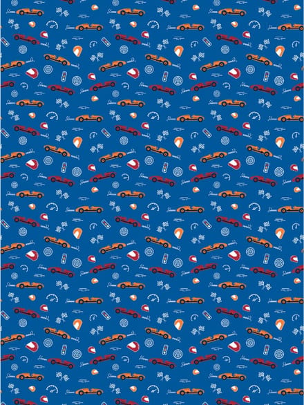 Decopatch papier Blauw Race auto Sportwagen