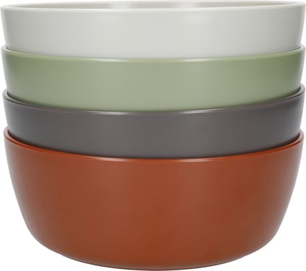 Mikasa Zomer Set van 4 gerecyclede plastic kommen van 16 cm