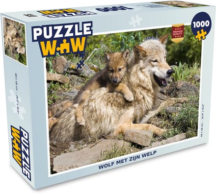 Puzzel Wolf - Welp - Dier - Legpuzzel - Puzzel 1000 stukjes volwassenen