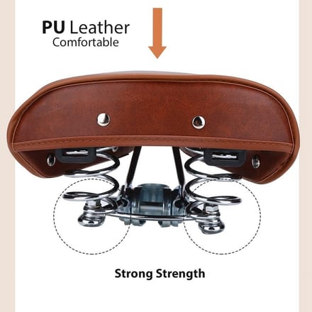 Comfortabel Bruin Fietszadel van PU-leer