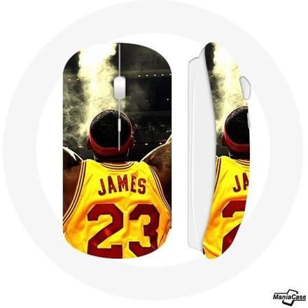 Souris Sans Fil - Lebron James - Jaune - Compatible Mac et PC - Clé USB Wi-Fi incluse