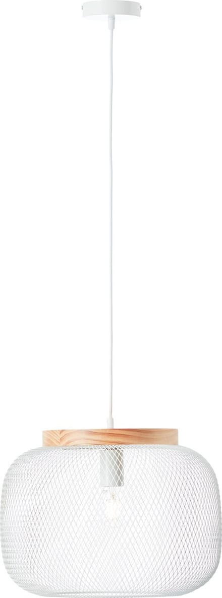 BRILLIANT H 110 cm, D 40 cm, E27, inkortbaar, metaal/hout, wit/licht hout