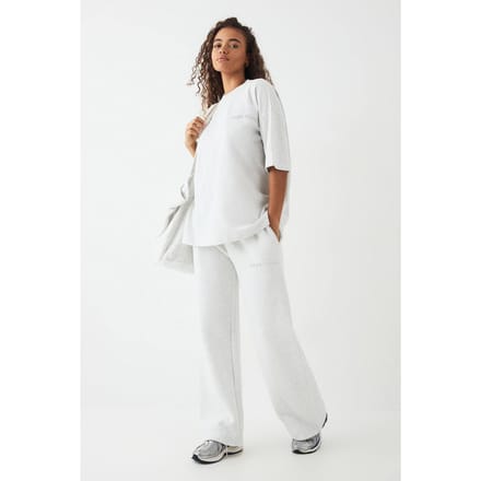 Dames DSGN Studio Geembosseerde Rechte Pijp Jogger | Ash Grey | Maat: 2XL