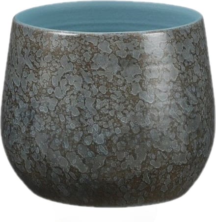 Mica Decorations - Plantenpot/bloempot - Terracotta - blauw shadow - D19 en H17 cm